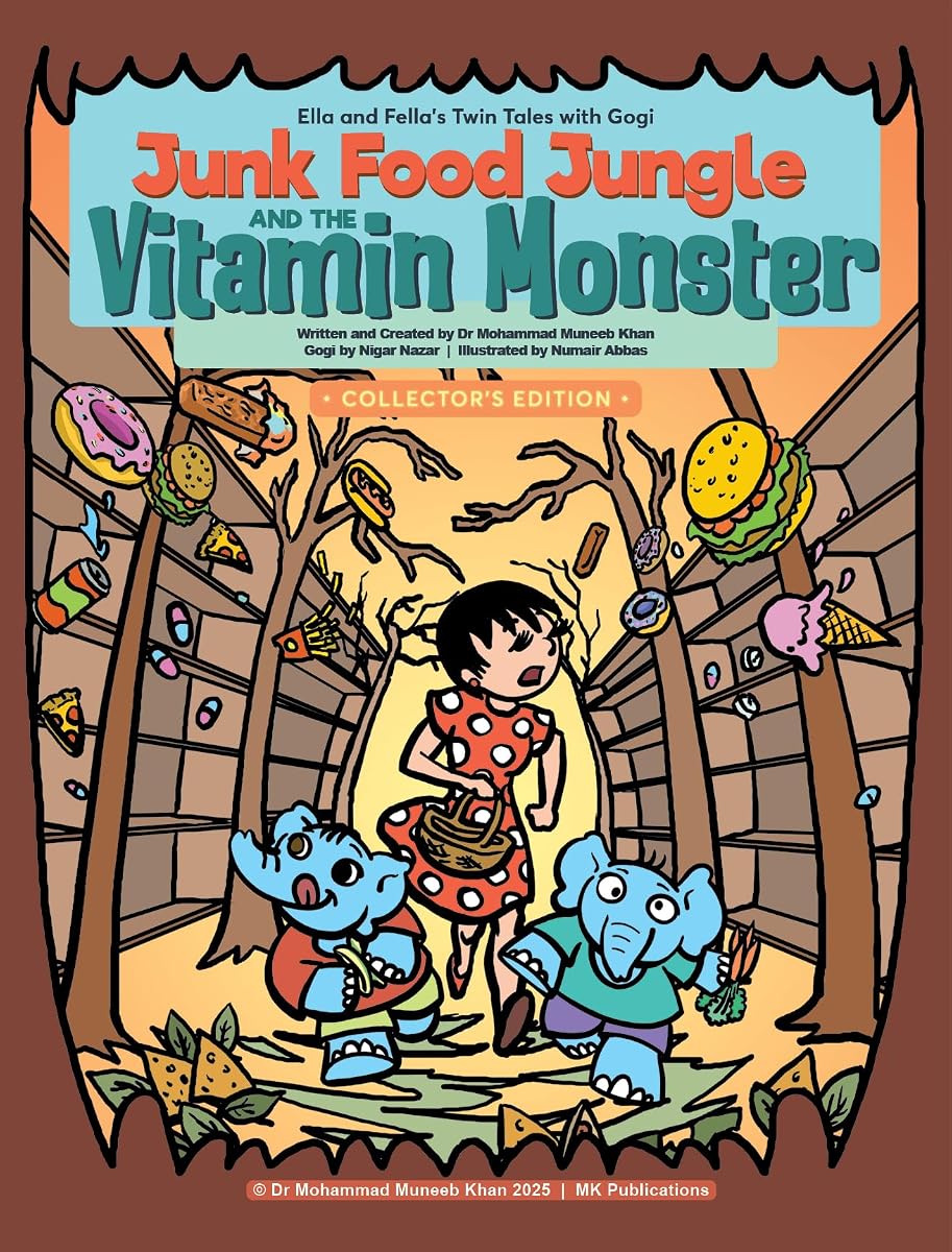Front cover of Junk Food Jungle and the Vitamin Monster by Dr Mohammad Muneeb Khan
